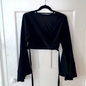Bell Sleeve Wrap Top